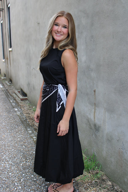 Black Scarf Dress