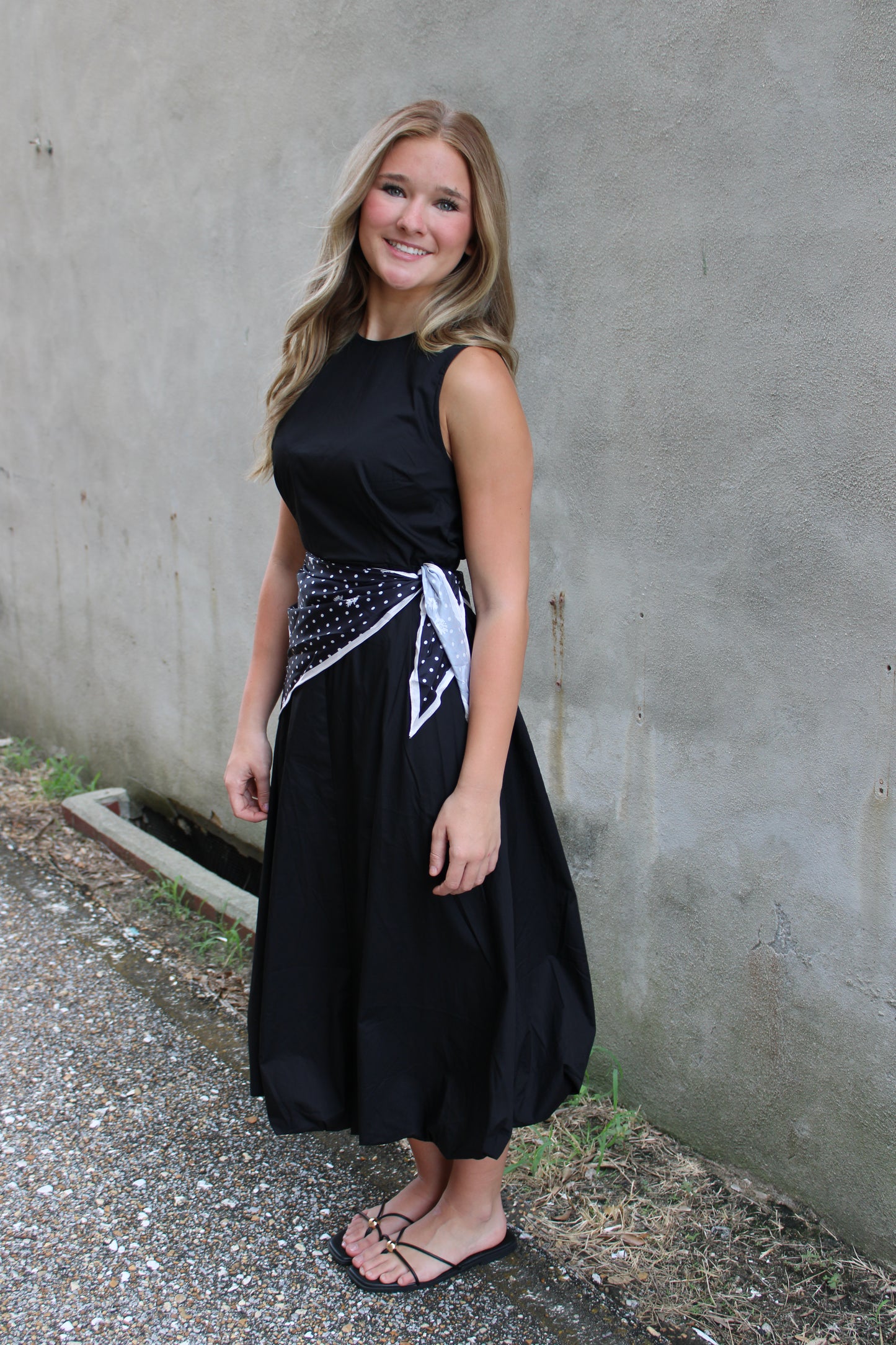 Black Scarf Dress