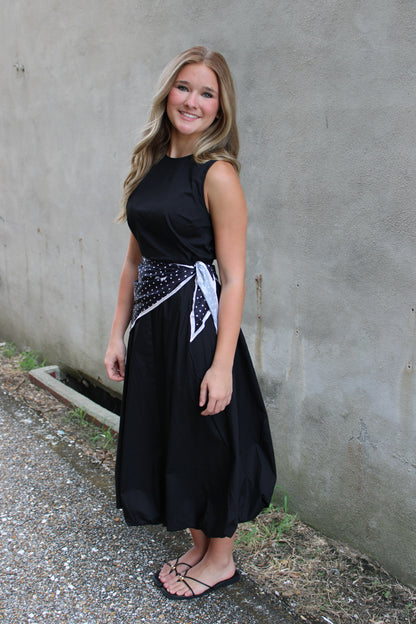 Black Scarf Dress