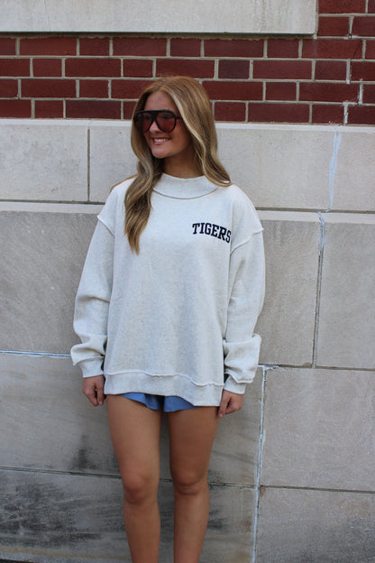 Tigers Embroidered Mockneck