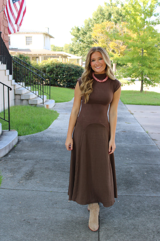Chestnut Midi Dress