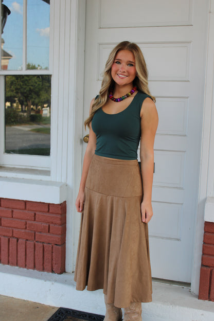 MIRIAM MAXI SKIRT SUEDE