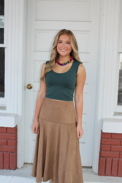 MIRIAM MAXI SKIRT SUEDE