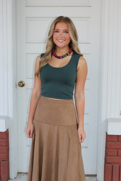 MIRIAM MAXI SKIRT SUEDE