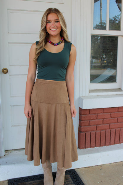 MIRIAM MAXI SKIRT SUEDE