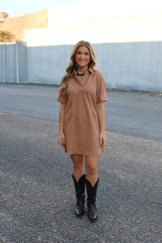 Suede Mini Dress