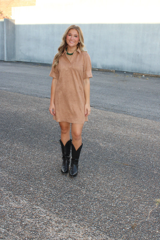 Suede Mini Dress