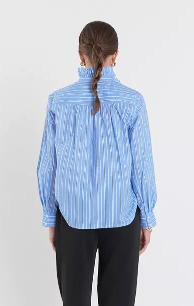 Stripe Ruffle Shirt