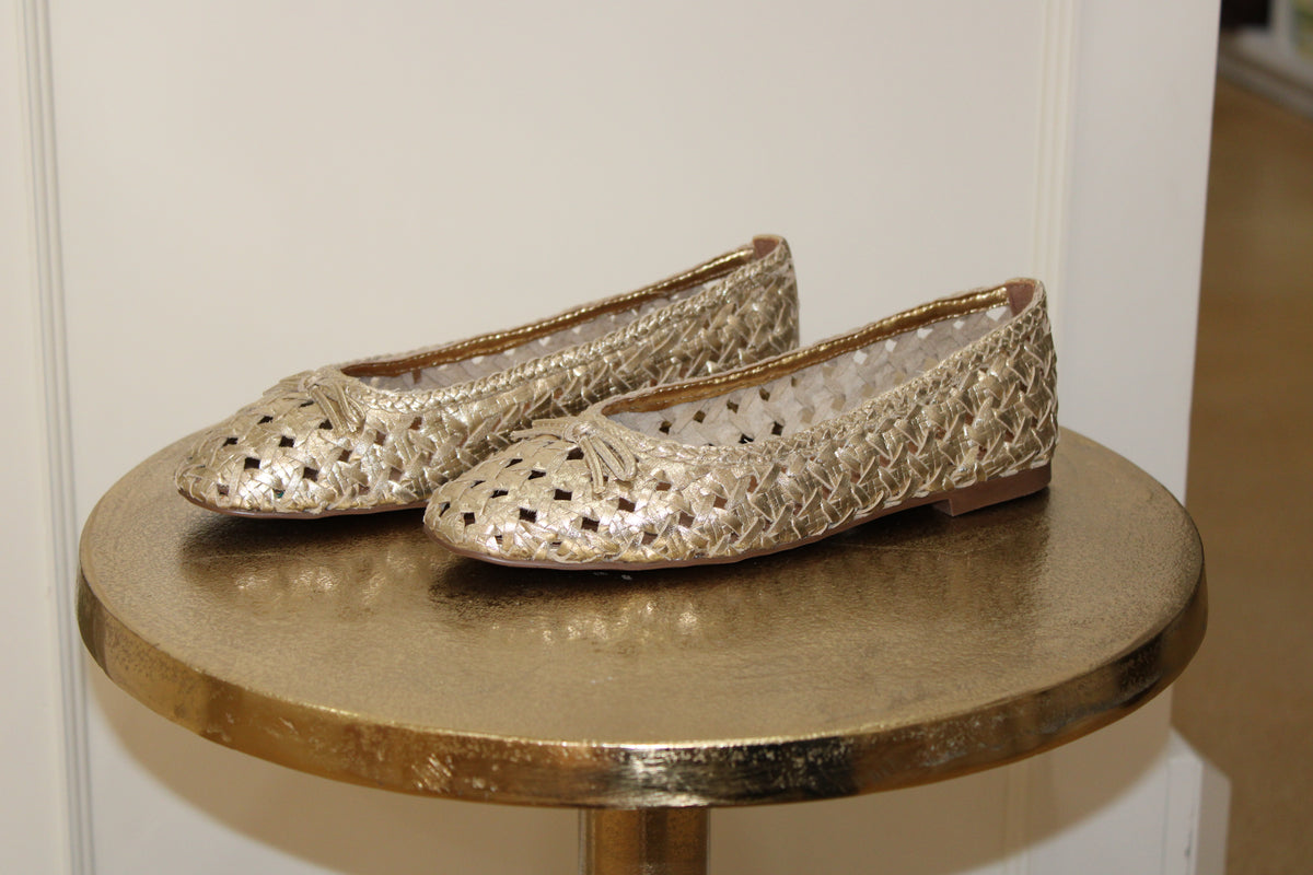 Houston Gold Ballet Flats