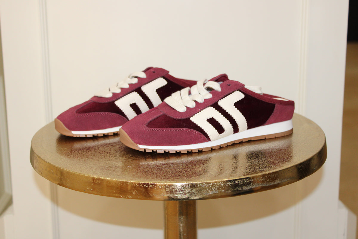 Venice W26 Velvet Wine Backless Sneaker