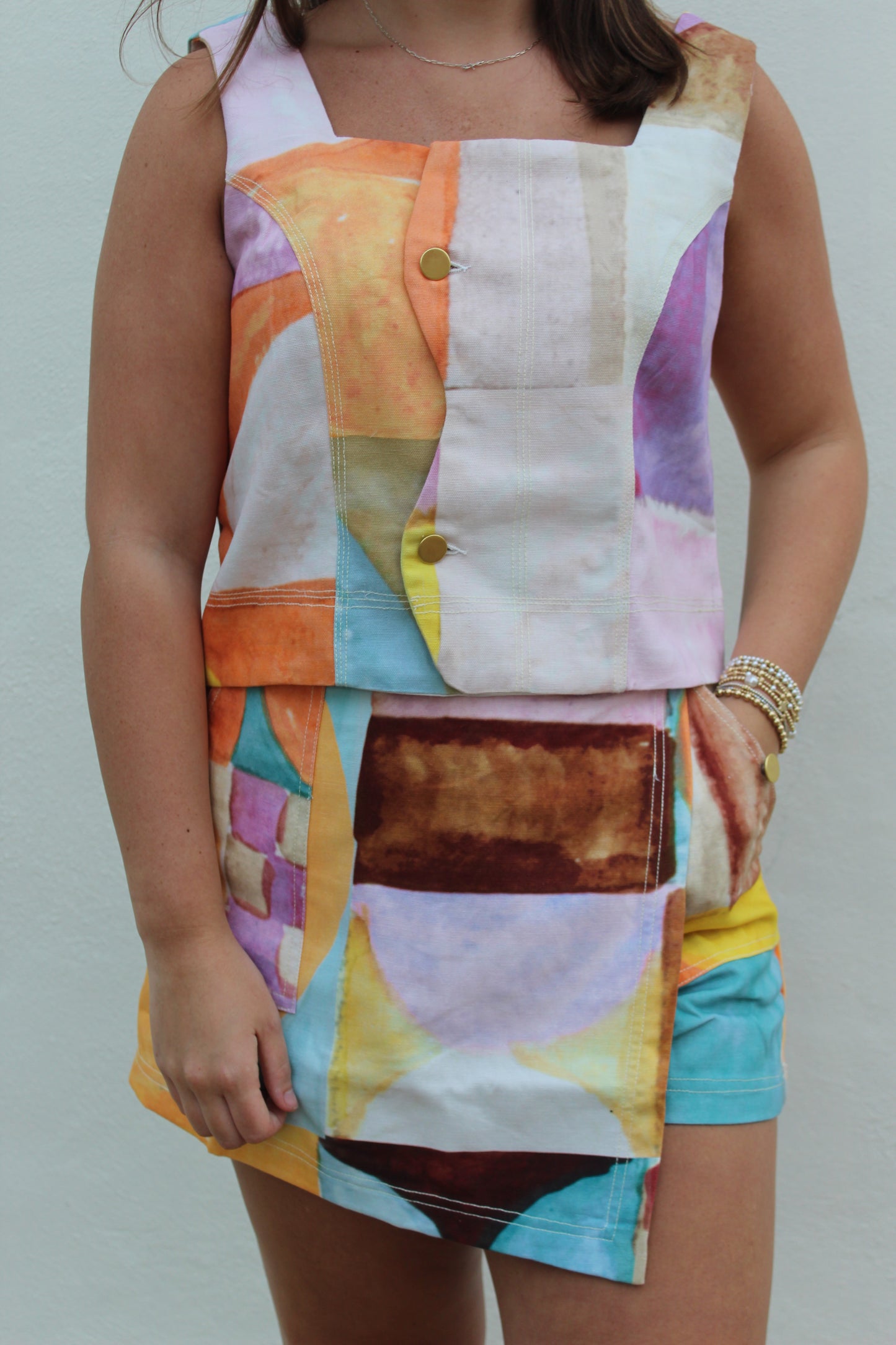 Printed Wrap Skirt