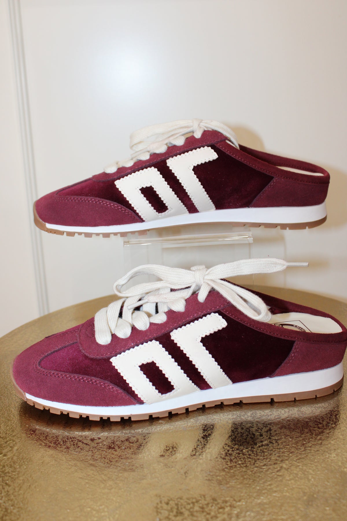 Venice W26 Velvet Wine Backless Sneaker