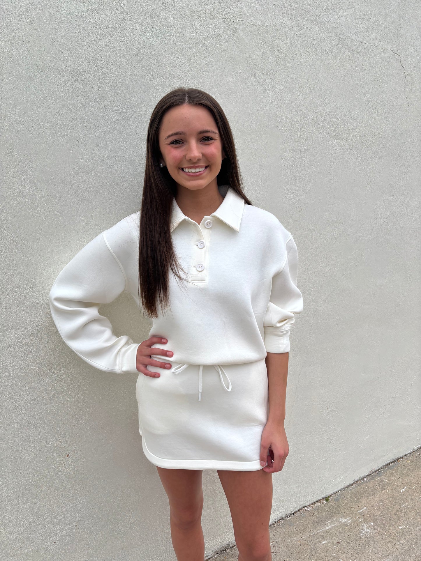 Scuba Mini Skirt white