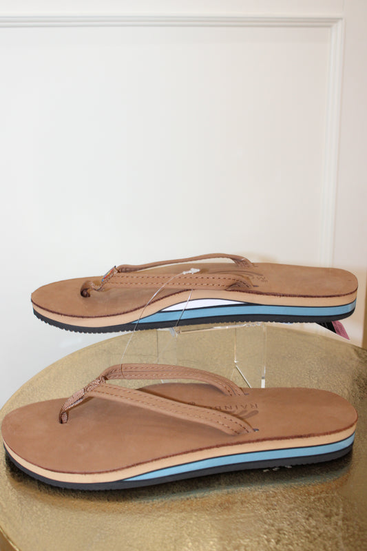 Double Layer Arch Support Classic Leather and 1/2" Narrow Strap