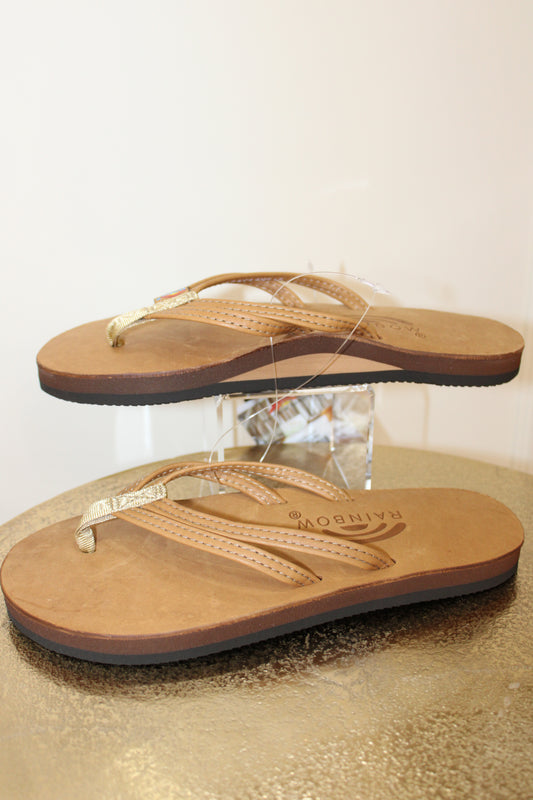 The Sandpiper - Luxury Leather Single Layer Arch Support with 1/3" Double Narrow Strap