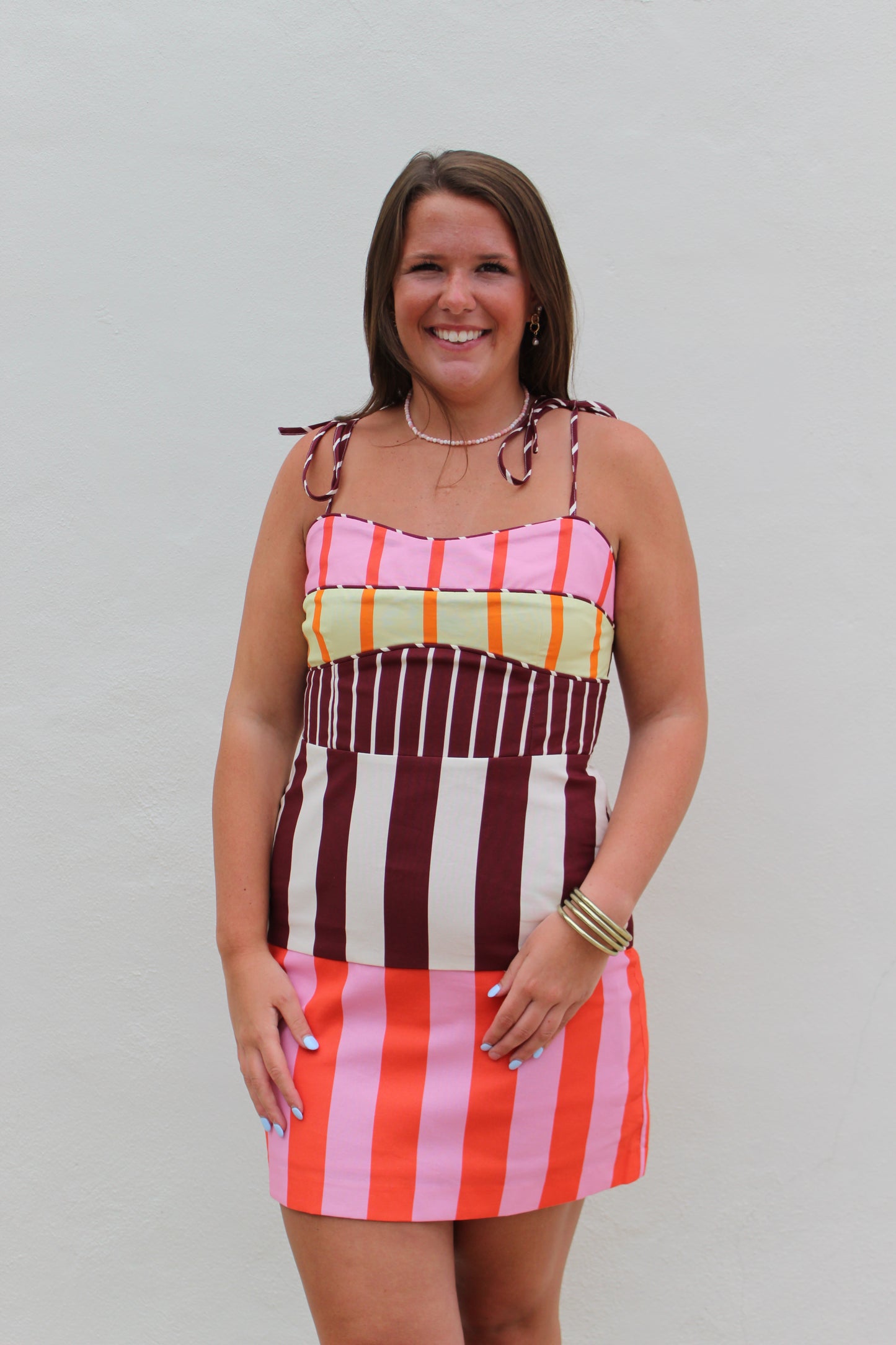 Multi Stripe Mini Dress