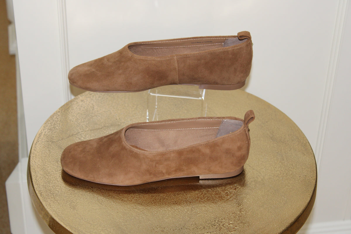 Kory Ballet Flats Lt Brown Suede