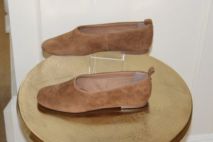 Kory Ballet Flats Lt Brown Suede