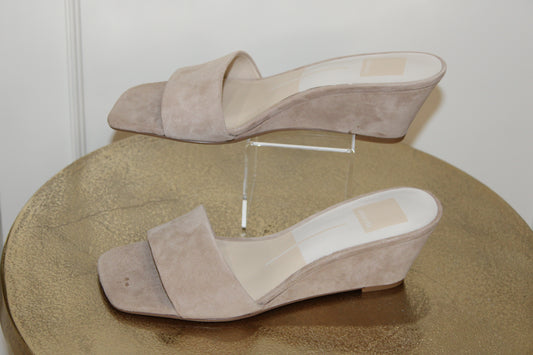 Qaily Wedges Camel Suede