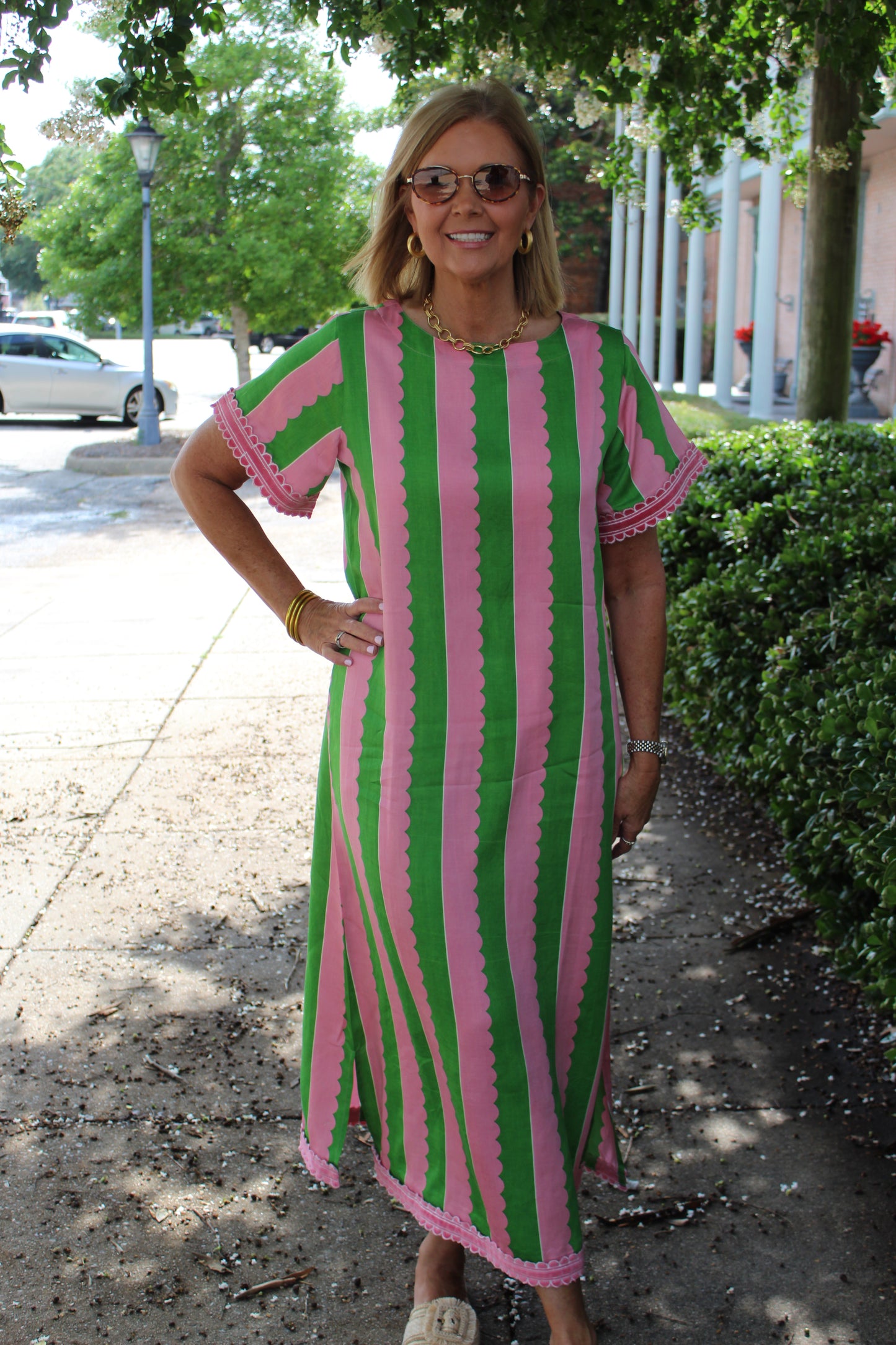 Marisol Caftan Pink Stripe