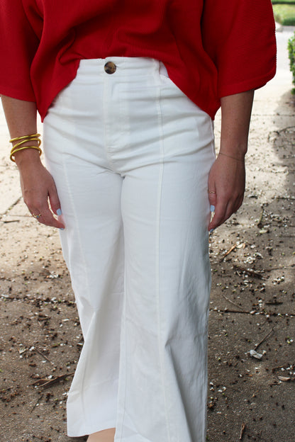 White Wide Leg Pant