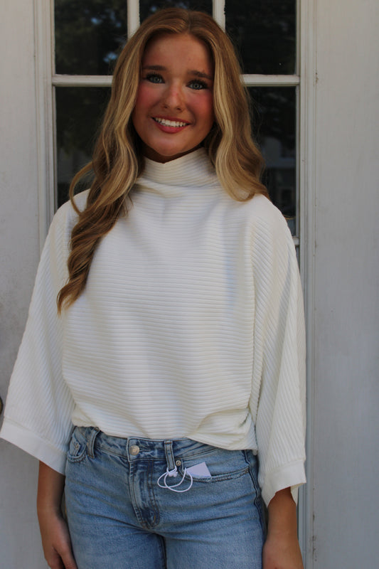 Mock Neck Sweater Cream
