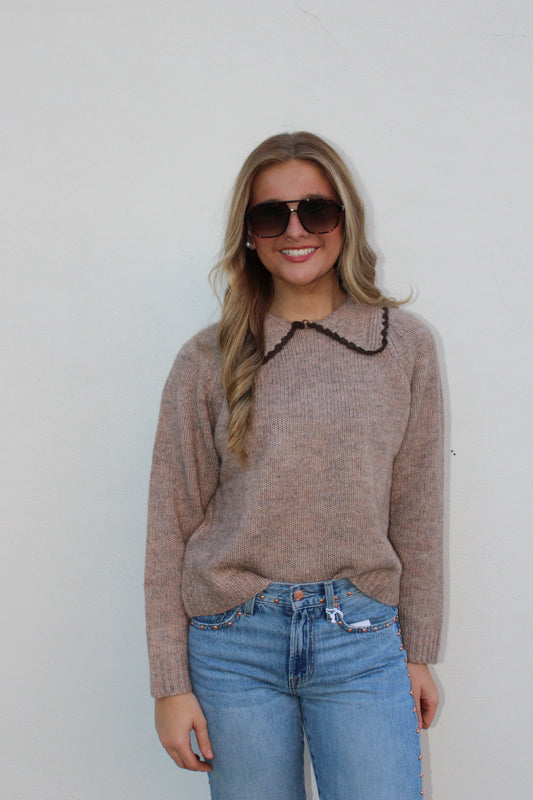 Mocha Collar Sweater