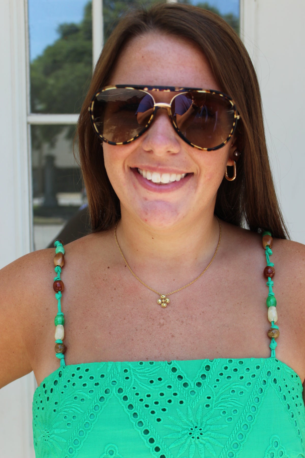 Inez Green Mini Dress