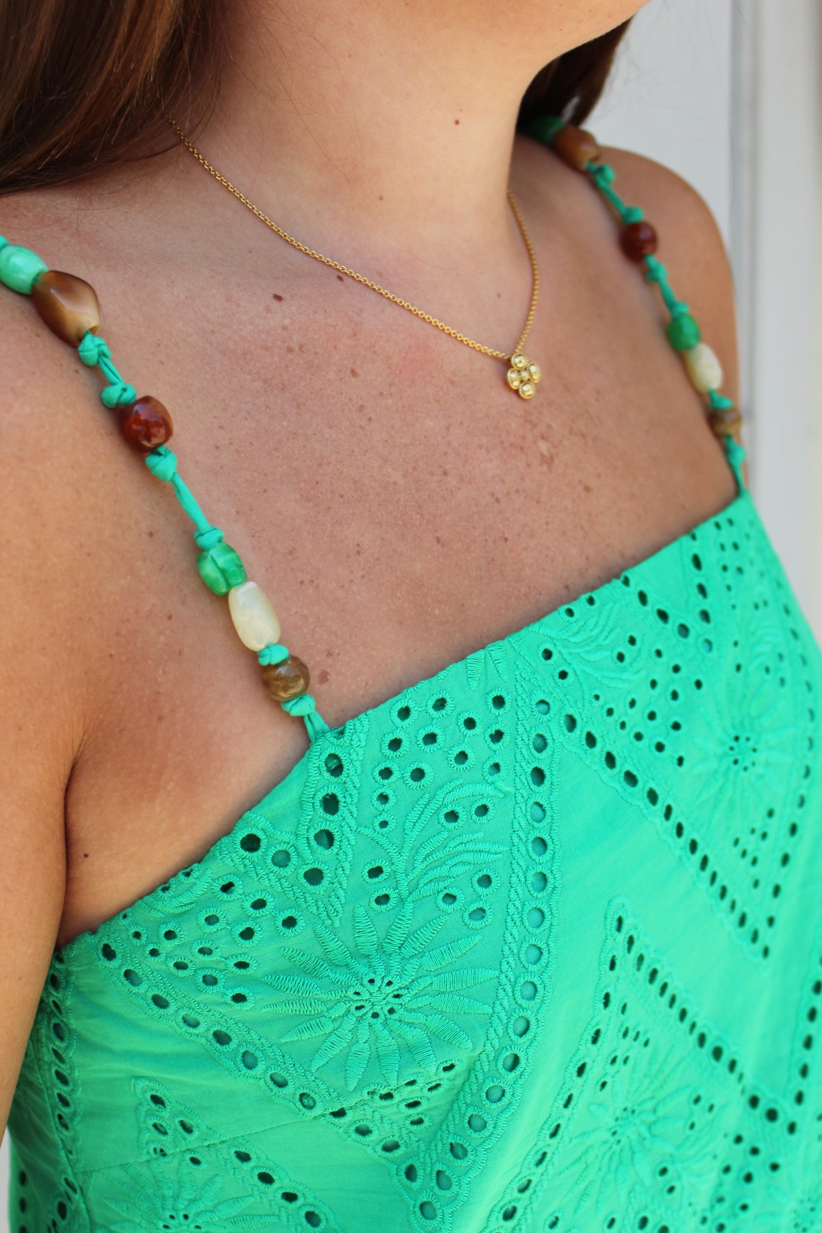 Inez Green Mini Dress