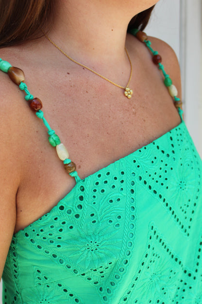 Inez Green Mini Dress