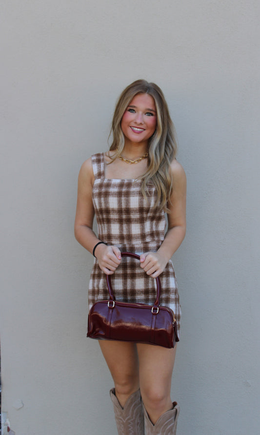 Plaid Romper Dress
