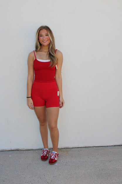 Never Better High-Rise 5" Biker Shorts Candy Apple