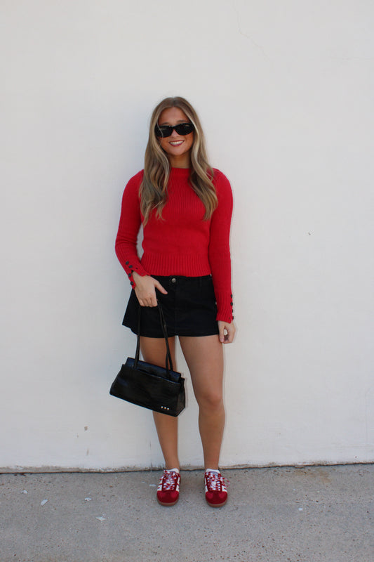 Galavanting Suede Mini Skort