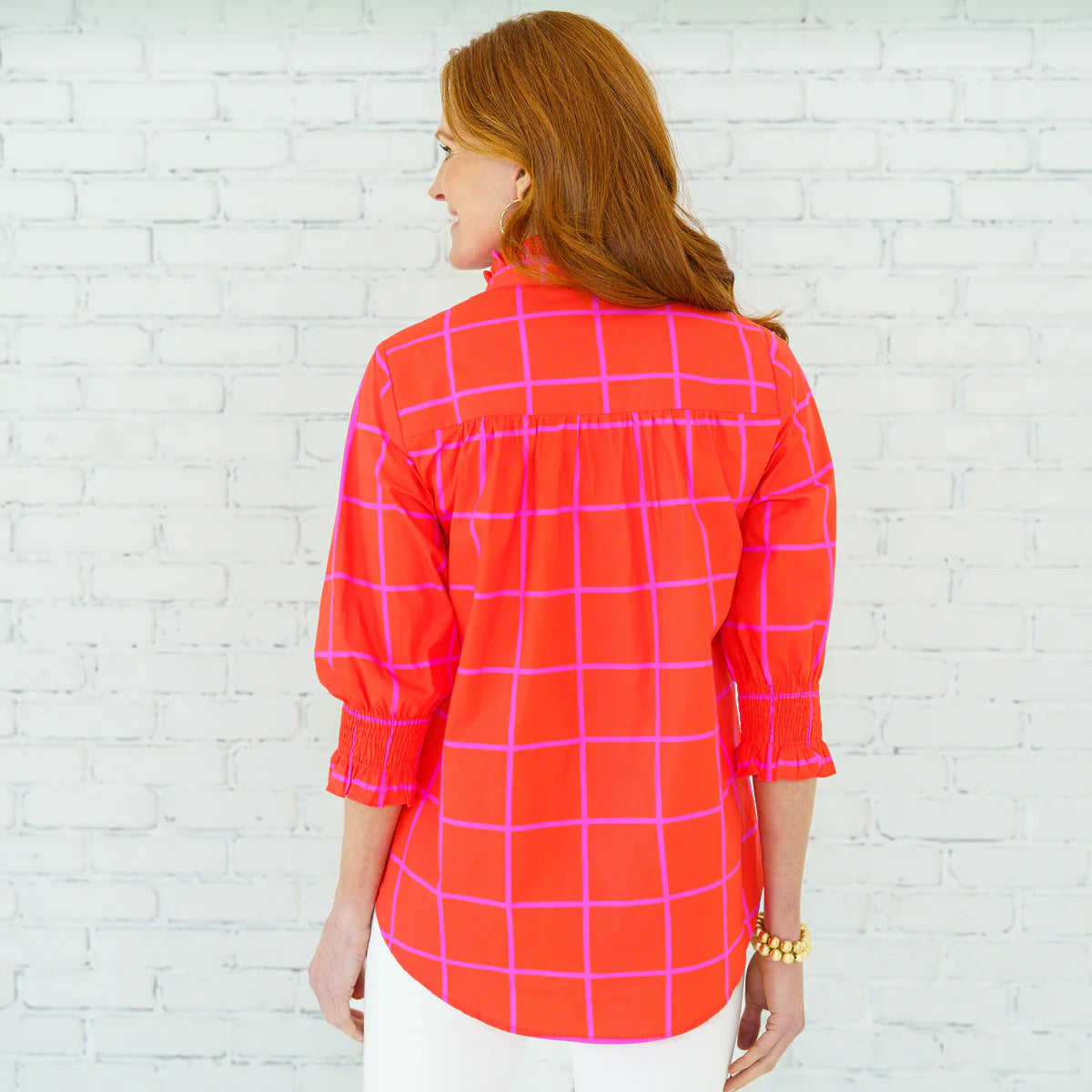 Kimberly Park Top Orange and Pink