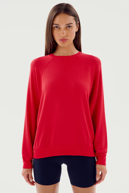 Andie Oversized Sweatshirt Pirate Red