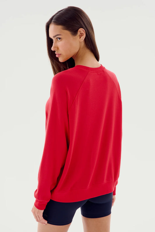 Andie Oversized Sweatshirt Pirate Red