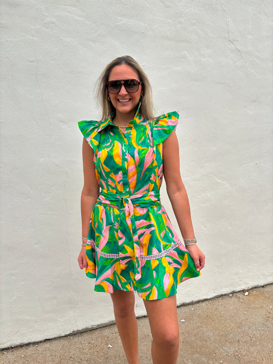 Cara Mini Dress Tropical Rush