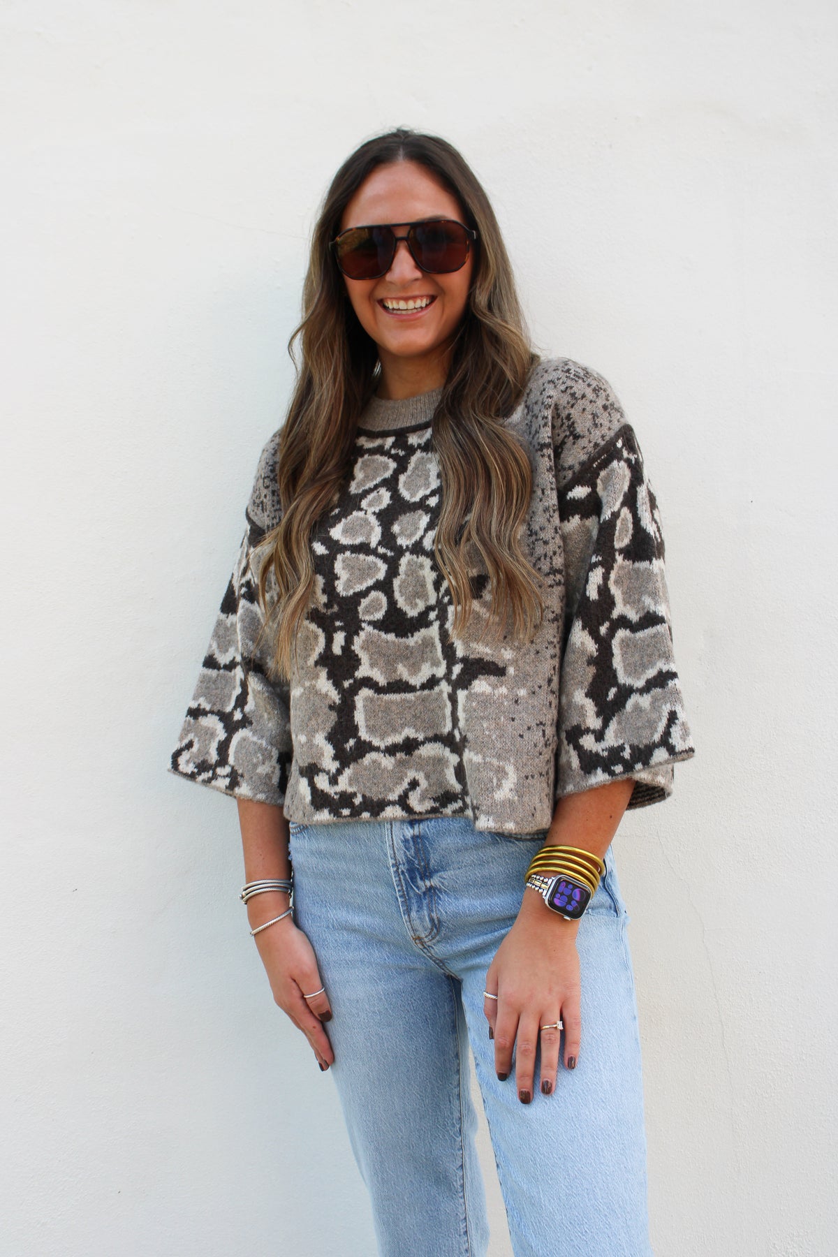 Snake Print Sweater