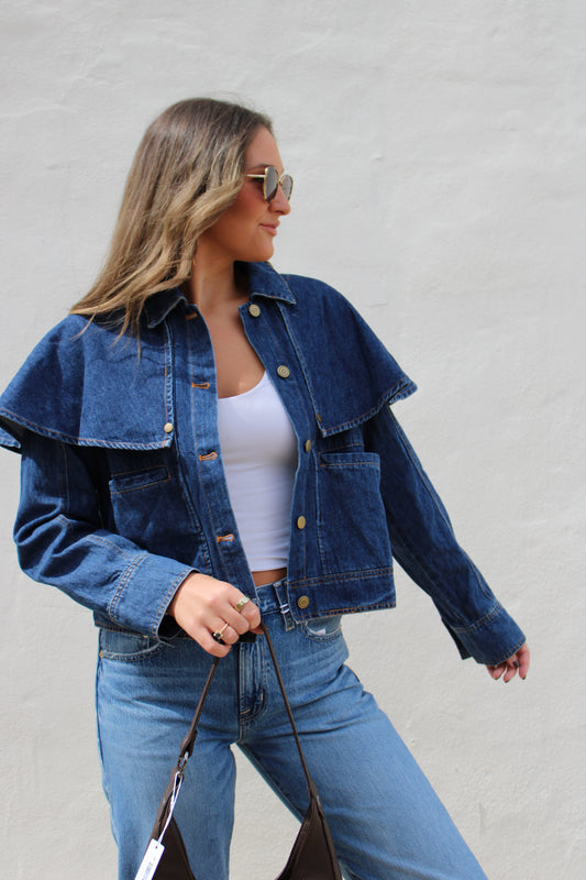 Denim Cape Jacket