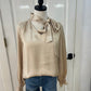Jade Taupe Tie Neck Blouse