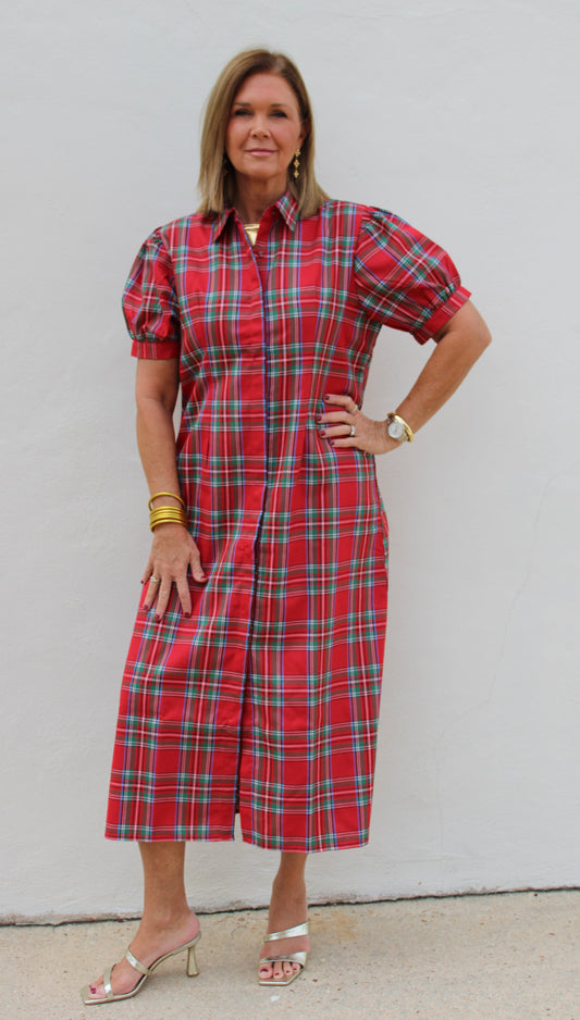 Kris Dress Holiday Plaid