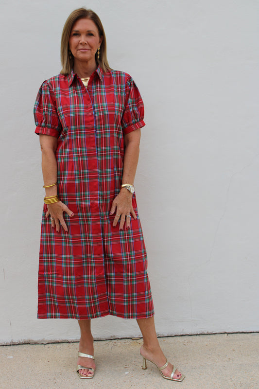 Kris Dress Holiday Plaid