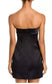 Satin Strapless Black Dress