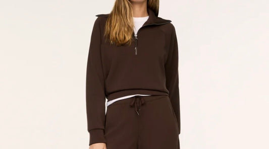 SPANX AirEssentials® Half Zip Umber Mood