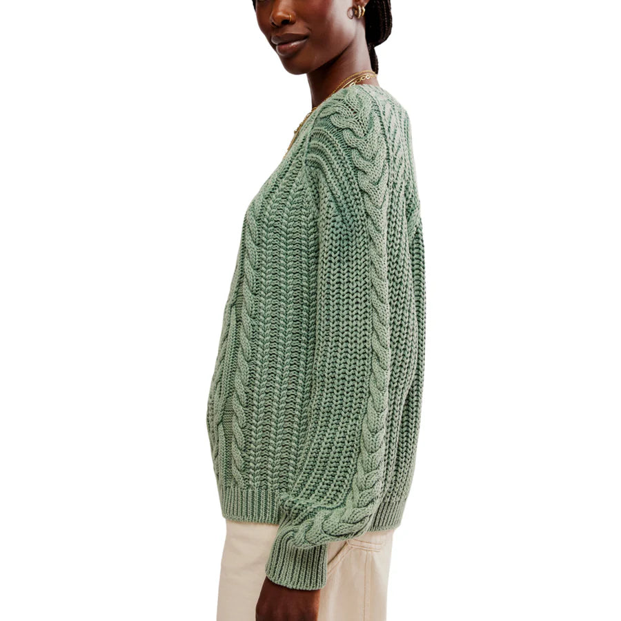 Frankie Cable Sweater Sea Spray