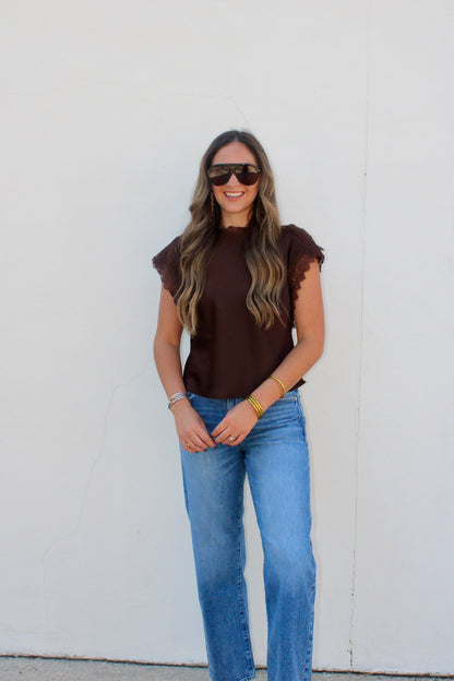 Chris Lace Trim Top