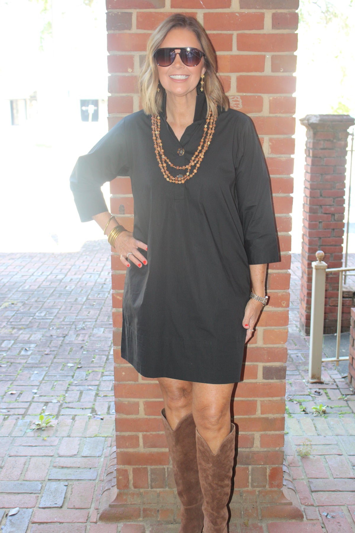 Arden Dress - Game Day Black