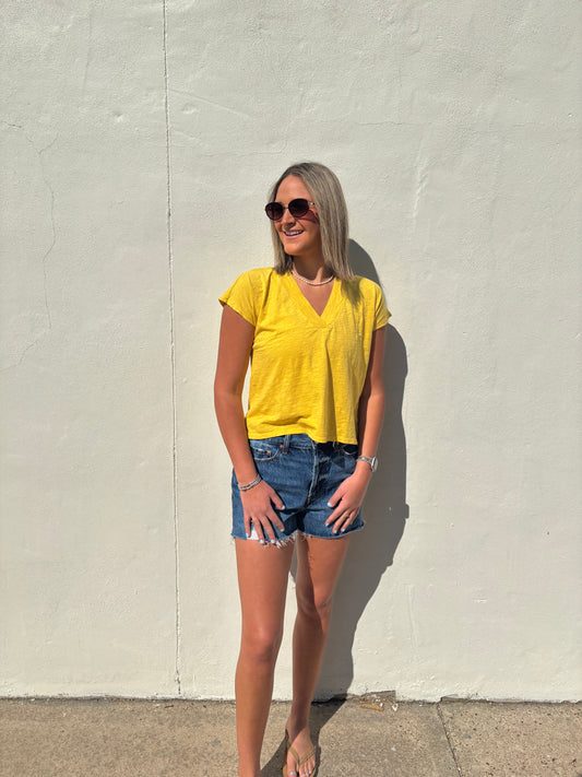 Dolman V Neck Dark Pollen