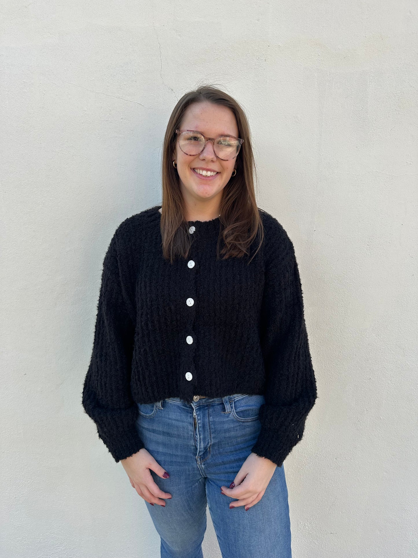 Black Cardigan Sweater
