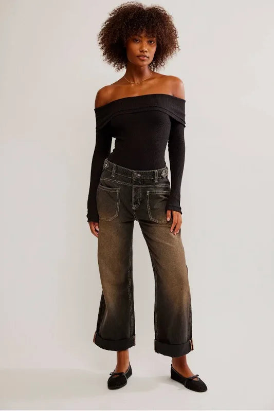 Autumn Cozy Bodysuit Black